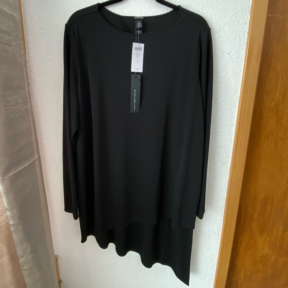 Chico’s Black Label - Black Long Sleeve Dress - 3X - NWT